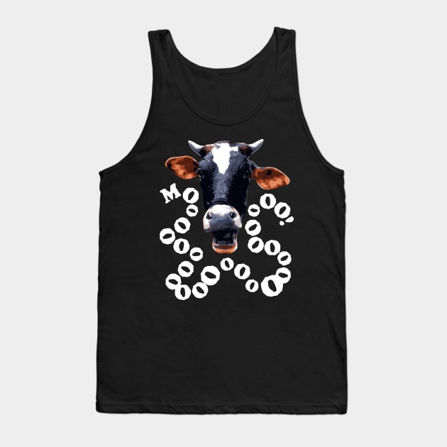 Cow Costume Funny Moo Halloween Tank Top by BraaiNinja